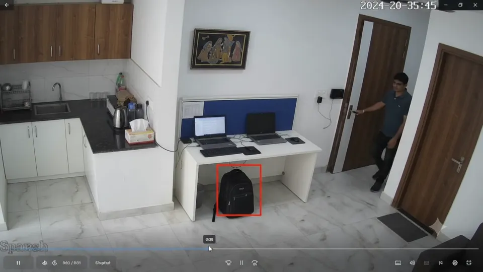 Scene used for abandoned-object detection